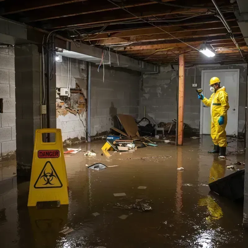 Flooded Basement Electrical Hazard in Otis, MA Property